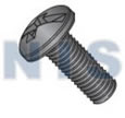 Combination Pan Head Machine Screw Fully Threaded Black Oxide