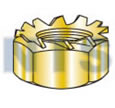 K Lock Nut Small Pattern Zinc Yellow and Bake