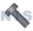 Unslotted Indented Hex Head Machine Screw Fully Threaded Black Oxide