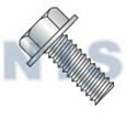 Unslotted Indented Hex Washer Head Machine Screw Fully Threaded Zinc