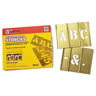 C.H. Hanson® Brass Stencil Letter Sets
