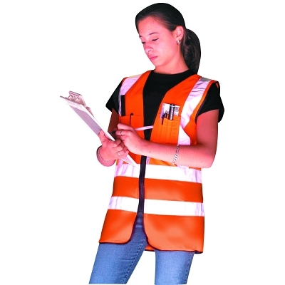OccuNomix Class 2 Surveyor Style Solid Vests with 3M Scotchlite Reflective Tape