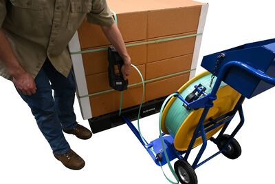 Manual Pallet Probe Strapping Cart