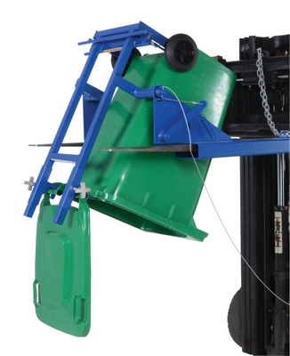 Fork Truck Mounted Trash Can Dumper